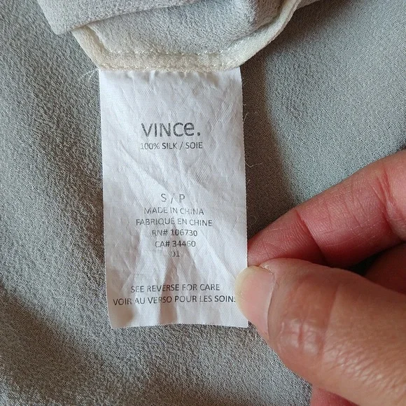 Vince black silk tank top - Picture 9 of 11